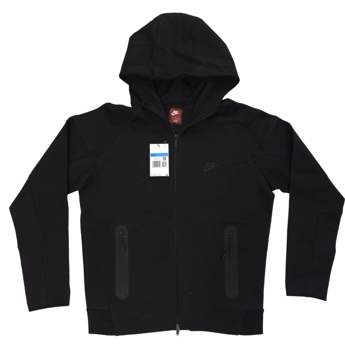 Hanorac Tech Fleece negru cu glugă