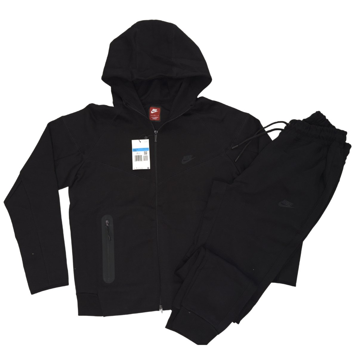 Vedere din studio a setului complet Tech Fleece negru