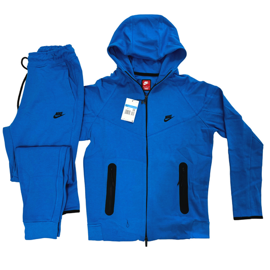 Tech Fleece Negru Full-Blue  [SET COMPLET]