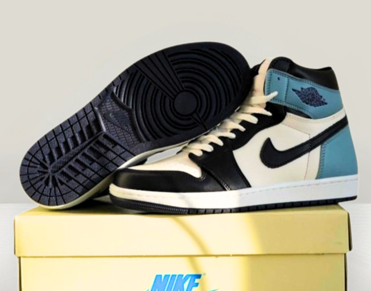 Backside view of Jordan 1 OBSIDIAN 
