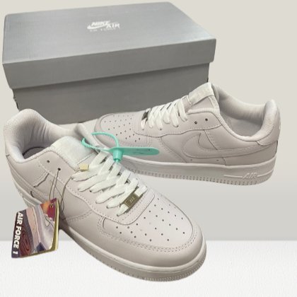 Classic white Nike Air Force 1 sneakers for casual streetwear