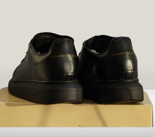 Heal view of  Alexander McQueen shoes with name
