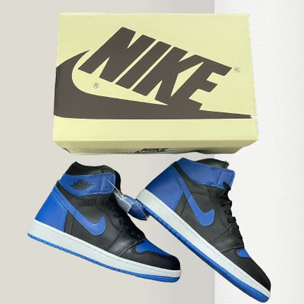Jordan 1 Royal Blue with nike box