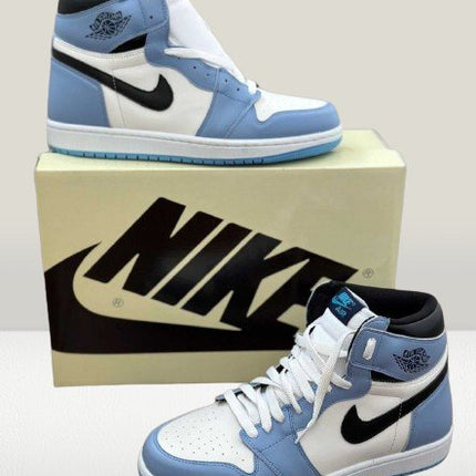 Jordan 1 University blue with Nike box
