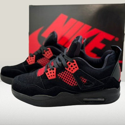 Jordan 4 Red with black and red accents
