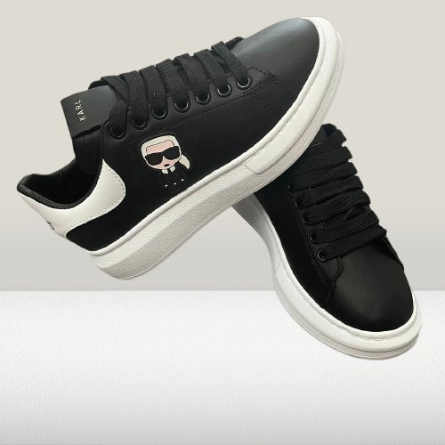 Karl Lagerfeld luxury shoes in black and white