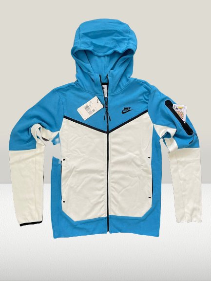 Nike Tech Fleece albastru deschis pentru bebeluși – hanorac cu glugă, partea superioară