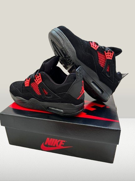 Streetwear style featuring Jordan 4 Red sneakers