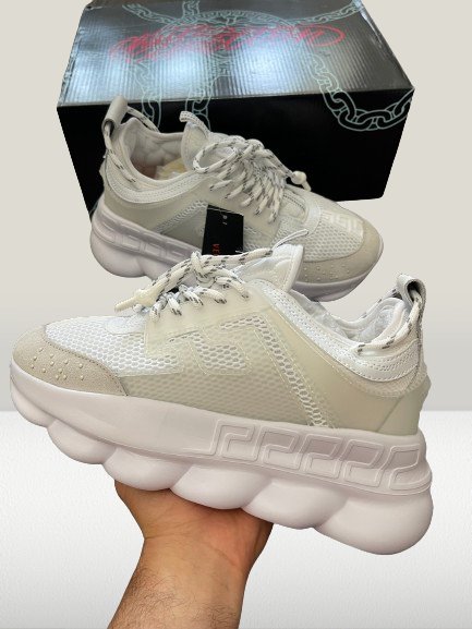 Versace Chain - Reaction Alb PIELE NATURALĂ [FULL - BOX + ACCESORII] - ShoeResidenceVersace Chain Reaction alb, adidași Versace Chain Reaction albi, Versace Chain Reaction de vânzare, Versace Chain Reaction originali, Versace Chain Reaction online, cumpără Versace Chain Reaction alb, pantofi sport Versace Chain Reaction alb, VeVersace36